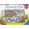 2 x 24 Teile Ravensburger Kinder Puzzle Trubel am Bahnhof Produktbild-Vorschau 1