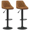 Two brown velvet bar stools with black bases are shown against a white background. Produktbild-Vorschau