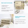 Intirilife Schmuckkästchen mit 3 Schubladen in Beige - 23.5 Produktbild-Vorschau 3