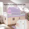 Homestyle4u Hochbett 90x200 Kinder Weiß Set mit Matratze ® Produktbild-Vorschau 3