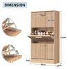 INONEFT Schuhschrank mit Schuhkipper, Rattan Schuhkommode, Produktbild-Vorschau 4