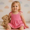 Sommerkleid für Mädchen – 100 % Baumwolle,  Größe  110,   Produktbild-Vorschau 2