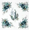 Reispapier-Set, blaue Blumen- ITD 6tlg Produktbild-Vorschau 5
