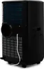 The back view of a black portable air conditioner unit. Produktbild-Vorschau