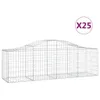 Gabionen mit Hochbogen 25 Stk. 200x50x60/80 cm Verzinktes Produktbild-Vorschau 1