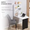 HOMCOM Bureau Mural Pliable Table Murale Rabattable Voir les images du produit 4