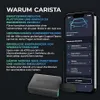 A Carista EVO auto-diagnose device and a smartphone displaying the Carista app, with accompanying marketing text. Anteprima dell’immagine prodotto