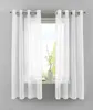 2er Set Ösengardinen HxB 175x140 cm Weiß Transparent Produktbild-Vorschau 1