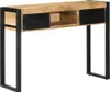 vidaXL Stolik konsola 100x35x75 cm Surowe lite drewno mango Podgląd zdjęcia produktu 8