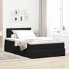 vidaXL Osmanská posteľ s matracom čierna 120x190 cm zamat Náhľad obrázku produktu 3