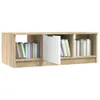 vidaXL Table basse en bois blanc et chêne Sonoma 102x50x36 Voir les images du produit 7