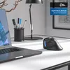 A desk setup with a laptop, a vertical mouse, and a pen holder. Produktbild-Vorschau