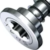 A close-up, detailed shot of a metal screw with a star-shaped drive head. Produktbild-Vorschau