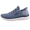 A side view of a blue Skechers sneaker against a white background. Náhled obrázku produktu