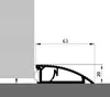 Ellen Türanschlagschiene AKW Alu si, 63 x 20 x 900 mm Produktbild-Vorschau 3