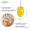 12er Set Deko Eier Hängedeko Ostern Gelb Orange Grün Punkte Produktbild-Vorschau 2