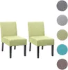 sada 2 jídelních židlí HWC-F61, lounge chair, látka/textil  Náhled obrázku produktu 7