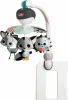 A baby mobile with stuffed animal toys attached to a clip that attaches to a crib or bassinet. Voir les images du produit