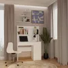 Scrivania Mijas Scrivania destra con sporgenza bianco opaco Anteprima dell’immagine prodotto 3