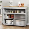 Carrello da portata Flieks carrello da cucina con ante Anteprima dell’immagine prodotto 3