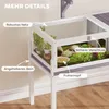 PawHut – drewniany domek dla żółwi z wybiegiem i głównym Podgląd zdjęcia produktu 9