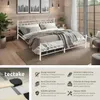 Lit design moderne avec sommier - 200 x 140 cm, blanc Voir les images du produit 2