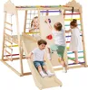COSTWAY Klettergerüst, 8 in 1 Kletterdreieck mit Schaukel, Produktbild-Vorschau 1