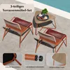 A patio furniture set with two chairs and a table next to a pool. Náhled obrázku produktu