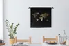 MuchoWow® Wandteppich Wandbehang Weltkarte - Luxus - Gold Produktbild-Vorschau 2
