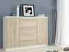 Kommode AKORD K160 Weiß 160 cm 2 Türen 4 Schubladen 4 Produktbild-Vorschau 8