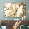 Leinwandbilder 120x80 cm - Beige Blume, moderne Wandbilder Produktbild-Vorschau 4