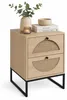 Relaxdays, table de chevet, aspect rotin, 2 tiroirs, Voir les images du produit 1