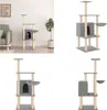 A collage of images showing a cat tree from different angles, with one image showing it in a living room setting. Náhľad obrázku produktu