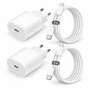 2x iPhone USB-C Ladegerät 20W Schnellladegerät mit USB-C Produktbild-Vorschau 1
