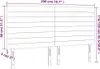 Kopfteile 4 Stk. Dunkelgrau 100x5x78/88 cm Samt Produktbild-Vorschau 8