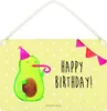 Mr. & Mrs. Panda Schild Avocado Geburtstag DIN A4 - Gelb Produktbild-Vorschau 1