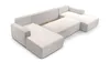 AX LIVING Canapé d'angle blanc avec fonction sommeil - Voir les images du produit 3