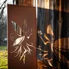 Rostiges Sichtschutzpaneel aus Stahl 160x50 cm Dekoratives Produktbild-Vorschau 3