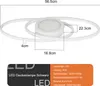 A diagram of a modern LED ceiling light with dimensions and specifications. Anteprima dell’immagine prodotto