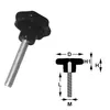 50 x Sterngriffschraube M6 x 30 mm DIN6336 A schwarz Ø 32 Produktbild-Vorschau 2
