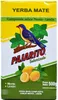 A product package for Yerba Mate with a bird and lemons depicted. Náhled obrázku produktu