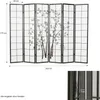 6 pan Paravent japonais bois en noir dessin bambou Voir les images du produit 3