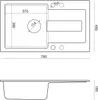 QUADRON Spülbecken 1-Becken Spüle | Größe: 78 x 45 x 18,5 Produktbild-Vorschau 11