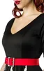 Vintage Retro Godet Kleid mit Gürtel in weiß/schwarz Größe Produktbild-Vorschau 9