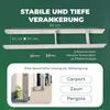 Novatool 4x Einschlagbodenhülsen-Set H-Form 91x91x600 mm, Produktbild-Vorschau 4