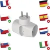EMOS Douille double 2x ronde + 1x plate, blanc, P0023N Voir les images du produit 2