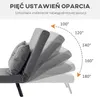 HOMCOM Fauteuil-lit, canapé individuel avec fonction lit, Voir les images du produit 8