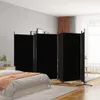 vidaXL schermo pieghevole 6 pezzi nero 520x180 cm tessuto Anteprima dell’immagine prodotto 2