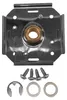 A metal bearing assembly with screws and washers on a white background. Produktbild-Vorschau