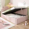 Tapicerowana kanapa rozkładana, sofa z aksamitu z schowkiem Podgląd zdjęcia produktu 11